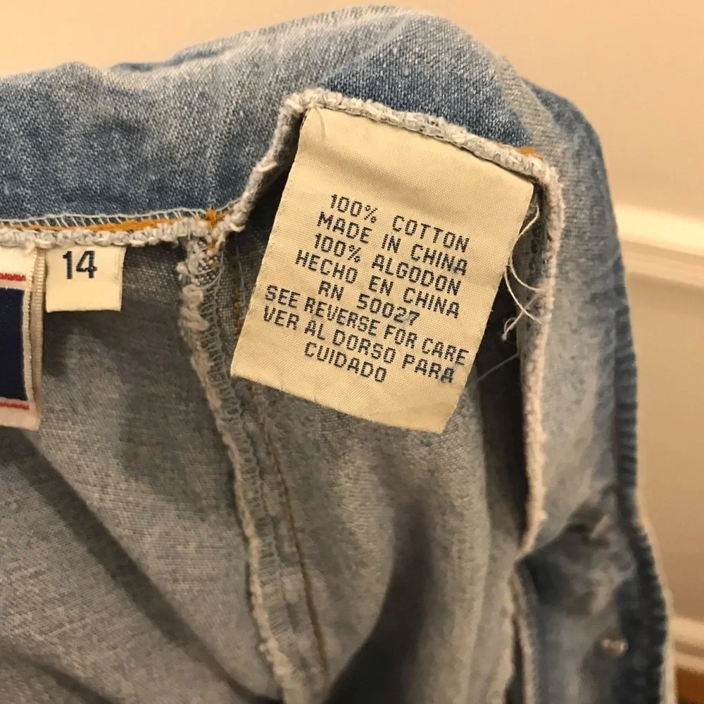NWT Vintage Bill Blass Denim Skort 14 blue light wash cotton